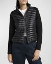 MONCLER HYBRID PUFFER CARDIGAN