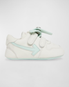 OFF-WHITE BOY'S MINI OUT OF OFFICE LEATHER SNEAKERS, BABY