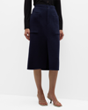VINCE BRUSHED RECYCLED WOOL-BLEND PENCIL SKIRT