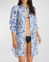 Aqua Blu Australia Azalea Odilia Beach Shirt In Azalea