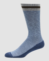 Marcoliani Men's Preppy Stripe Mid-calf Socks In 102 Light Blu Den