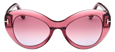 Tom Ford Eyewear Butterfly Frame Sunglasses In Pink