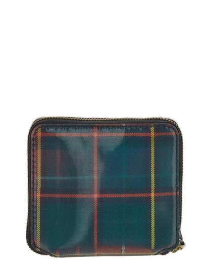 Comme Des Garçons Wallet Checked Zipped Wallet In Multi