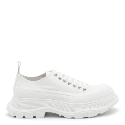 Alexander Mcqueen Tread Slick Lace-up Shoes In White