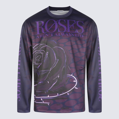 Burberry Rose Print Top In Violet