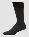 Marcoliani Men's Tweed Mid-calf Socks In 004 Charcoal