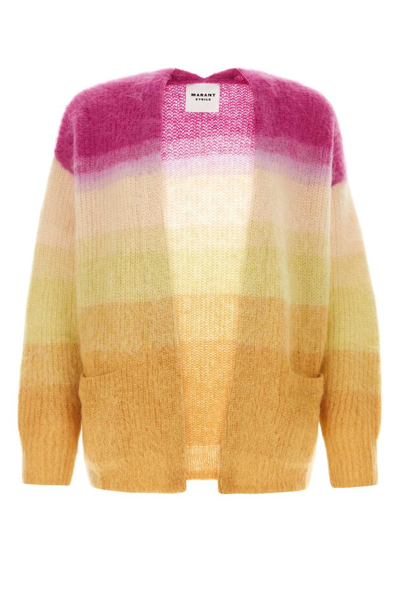 Isabel Marant Étoile Horizontal-stripe Knitted Cardigan In Multicoloured