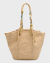CHRISTIAN LOUBOUTIN BY MY SIDE SHOPPER IN JUTE WITH CL LOGO