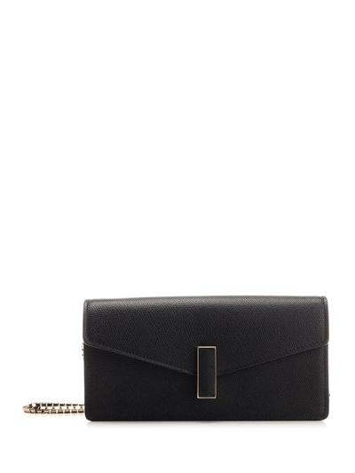 Valextra Envelope Clutch Bag In Black