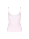 COURRÈGES COURRÈGES LOGO EMBROIDERED RIBBED SLEEVELESS TOP