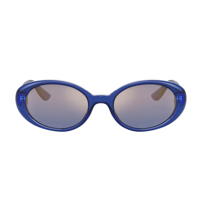 Dolce & Gabbana Eyewear Oval Frame Sunglasses In Navy