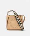 Stella Mccartney Perforated-logo Shoulder Bag In Natural