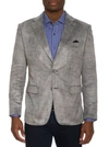 Robert Graham Lubrano Tailored Fit Printed Blazer In Grey
