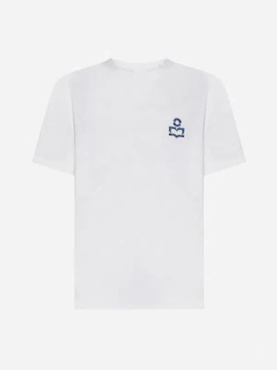 Marant Hugo Embroidered-logo T-shirt In White