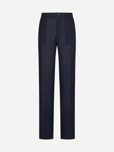 Dolce & Gabbana Soft Trousers In Blue