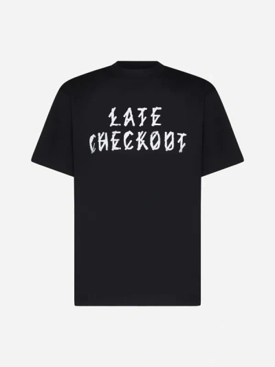 44 Label Group Late Checkout Cotton T-shirt In Black