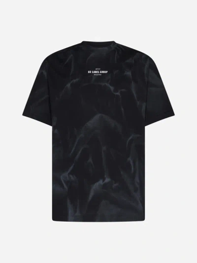 44 Label Group Smoke-effect Logo-print T-shirt In Black