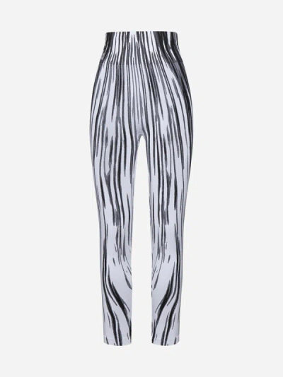 Jil Sander Wolford Paint Brush Leggings Pants In White,black