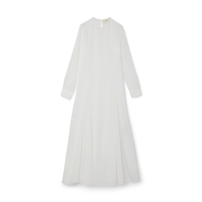 Matin Cuffed-sleeve Dress In White