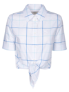 Burberry Women's Embroidered Poplin Shirt In White