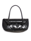 Jil Sander Padded Leather Shoulder Bag In Black
