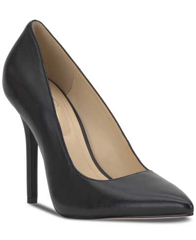 Jessica Simpson Women's Levila Slip-on Pointed-toe Pumps In Black Leather