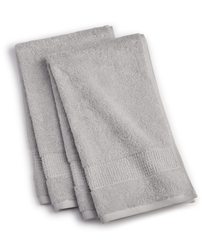Oake Organic 2-pk. Hand Towel, Created For Macy's In Lunar Rock