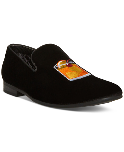 Steve Madden Men's Cipri Velvet Slip-on Loafers In Black Velvet