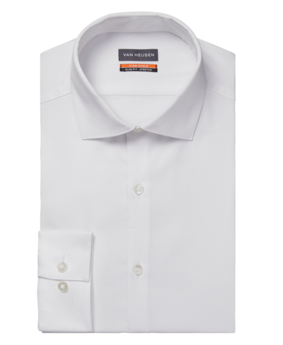 Van Heusen Men's Stain Shield Slim Fit Dress Shirt In White