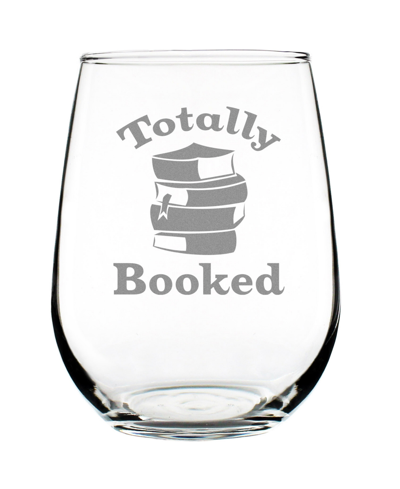 Bevvee Totally Booked Book Lovers Gift Stem Less Wine Glass, 17 oz In Clear