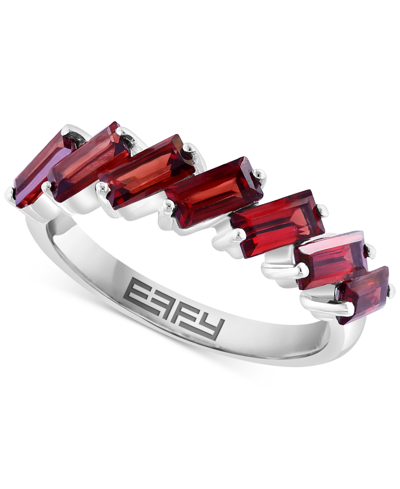 Effy Collection Effy Peridot Emerald-cut Statement Ring (1-1/2 Ct. T.w.) In Sterling Silver. (also Available In Peri In Garnet