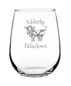 BEVVEE UDDERLY FABULOUS FUNNY COW GIFTS STEM LESS WINE GLASS, 17 OZ