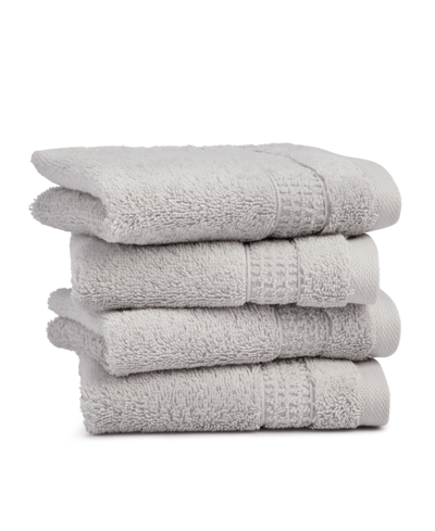 Oake Organic 4-pk. Washcloth, Created For Macy's In Lunar Rock