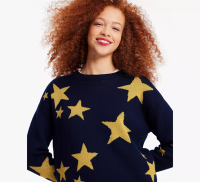 Kate Spade Star Sweater In Blazer Blue