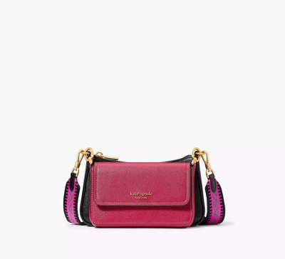 Kate Spade Double Up Colorblocked Crossbody In Renaissance Rose