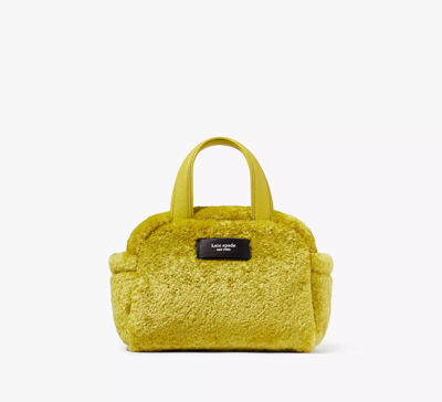 Kate Spade Apres Chic Faux Shearling Satchel In Citron Sapphire