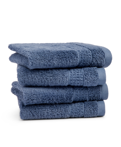 Oake Organic 4-pk. Washcloth, Created For Macy's In Indigo