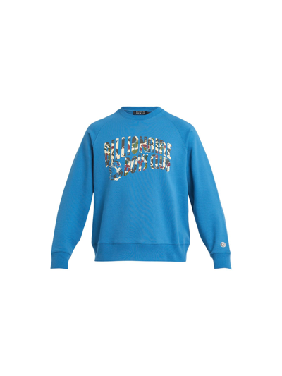 Billionaire Boys Club Duck Camo Arch Logo-print Cotton Sweatshirt In Blue