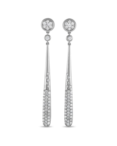 Diamond Select Cuts 18k 2.25 Ct. Tw. Diamond Dangle Earrings In Metallic