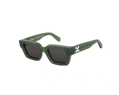 Pre-owned Off-white Sunglasses Oeri008 Virgil 5507 Sage Green Green Grey Men Women