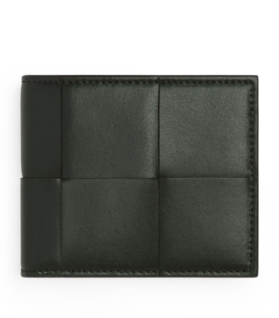 Bottega Veneta Leather Cassette Bifold Wallet In Grey