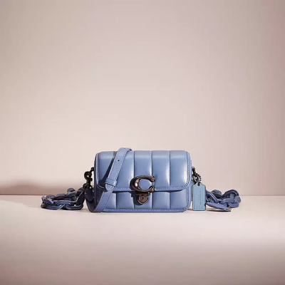 Coach Restored Studio Shoulder Bag 19 With Quilting In Pewter/washed Chambray