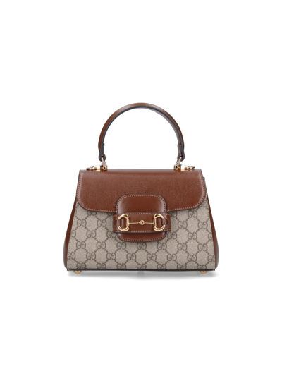 Gucci 'horsebit 1955' Handbag In Brown