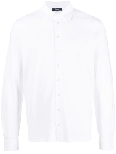 Herno Crepe Jersey Shirt In White