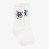 PALM ANGELS BOYS WHITE KEITH HARING COTTON SOCKS