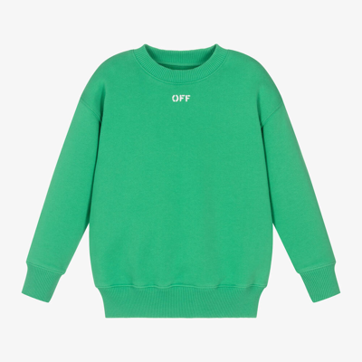 Off-white Babies' Green Cotton Sweatshirt