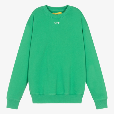 Off-white Teen Green Cotton Sweatshirt