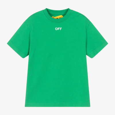 Off-white Babies' Green Cotton T-shirt