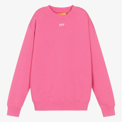 Off-white Teen Pink Cotton Sweatshirt