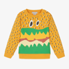 Stella Mccartney Kids Boys Orange Cotton Sandwich Sweatshirt In Orange
